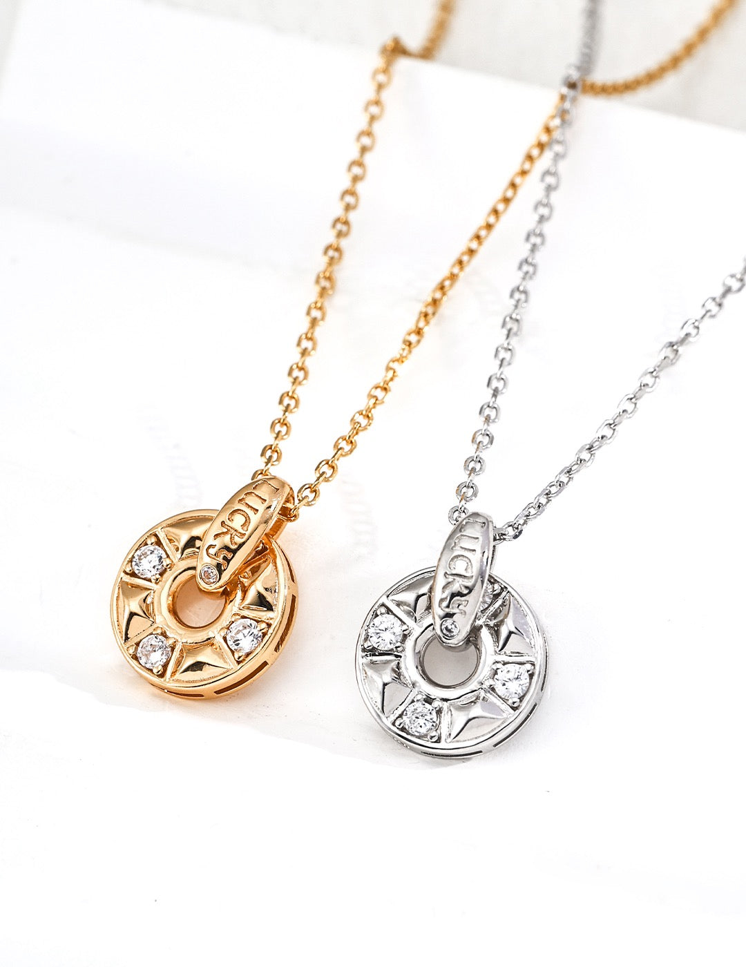 Lucky Wheel Pendant Necklace & Ring Set