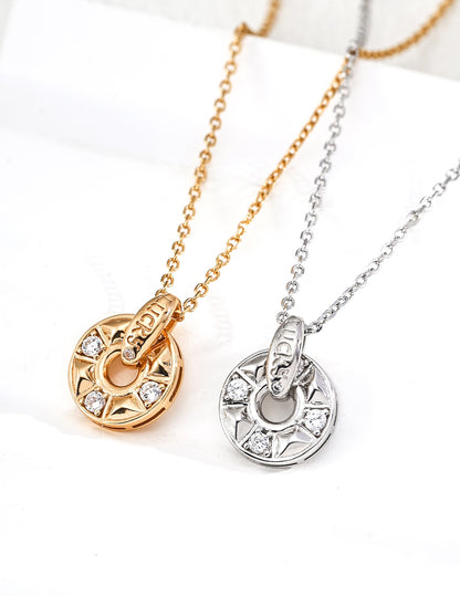 Lucky Wheel Pendant Necklace & Ring Set