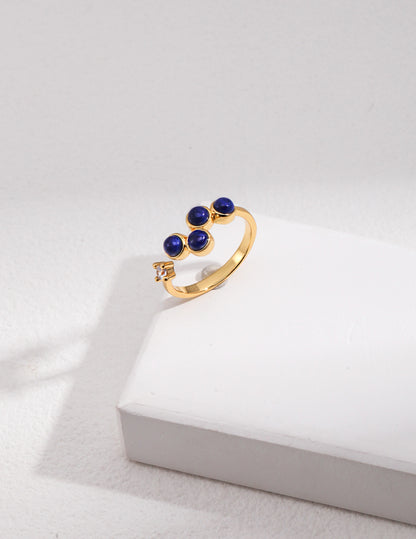 Midnight Bloom Lapis Lazuli Ring