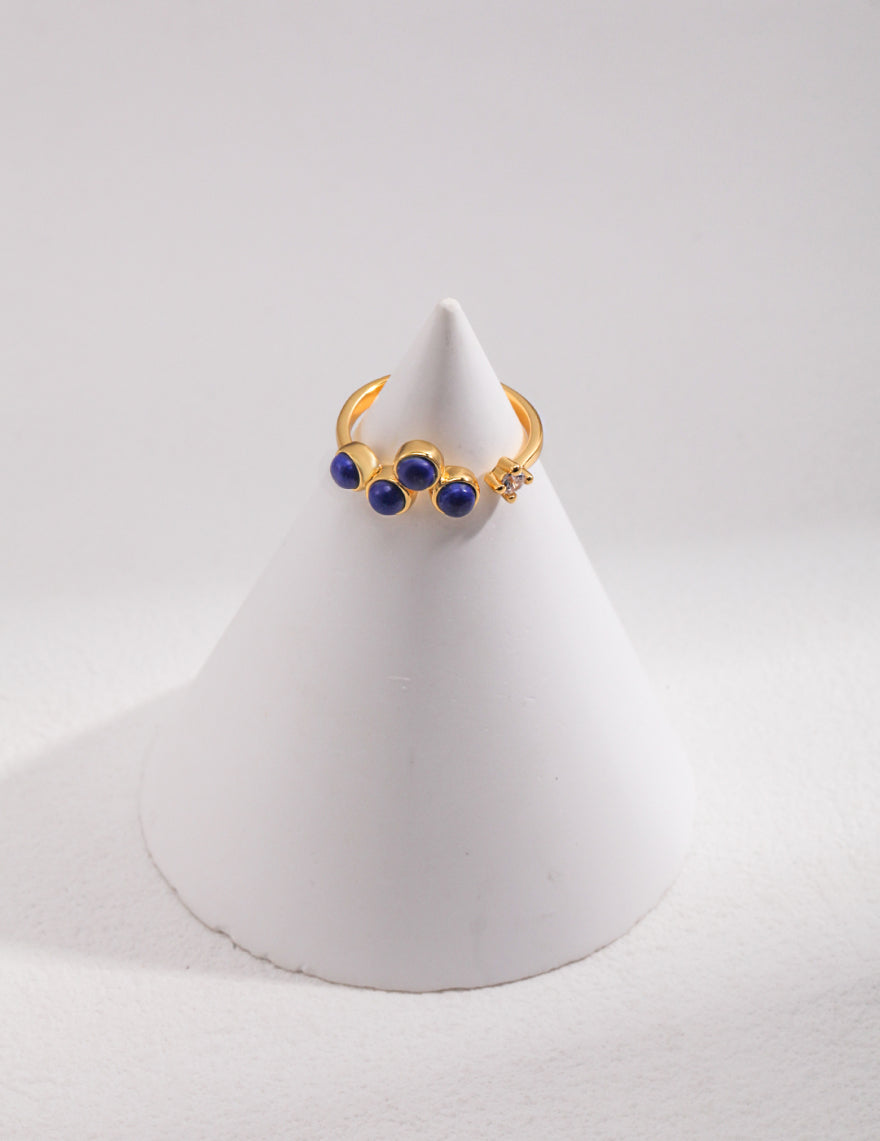 Midnight Bloom Lapis Lazuli Ring
