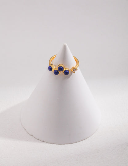Midnight Bloom Lapis Lazuli Ring