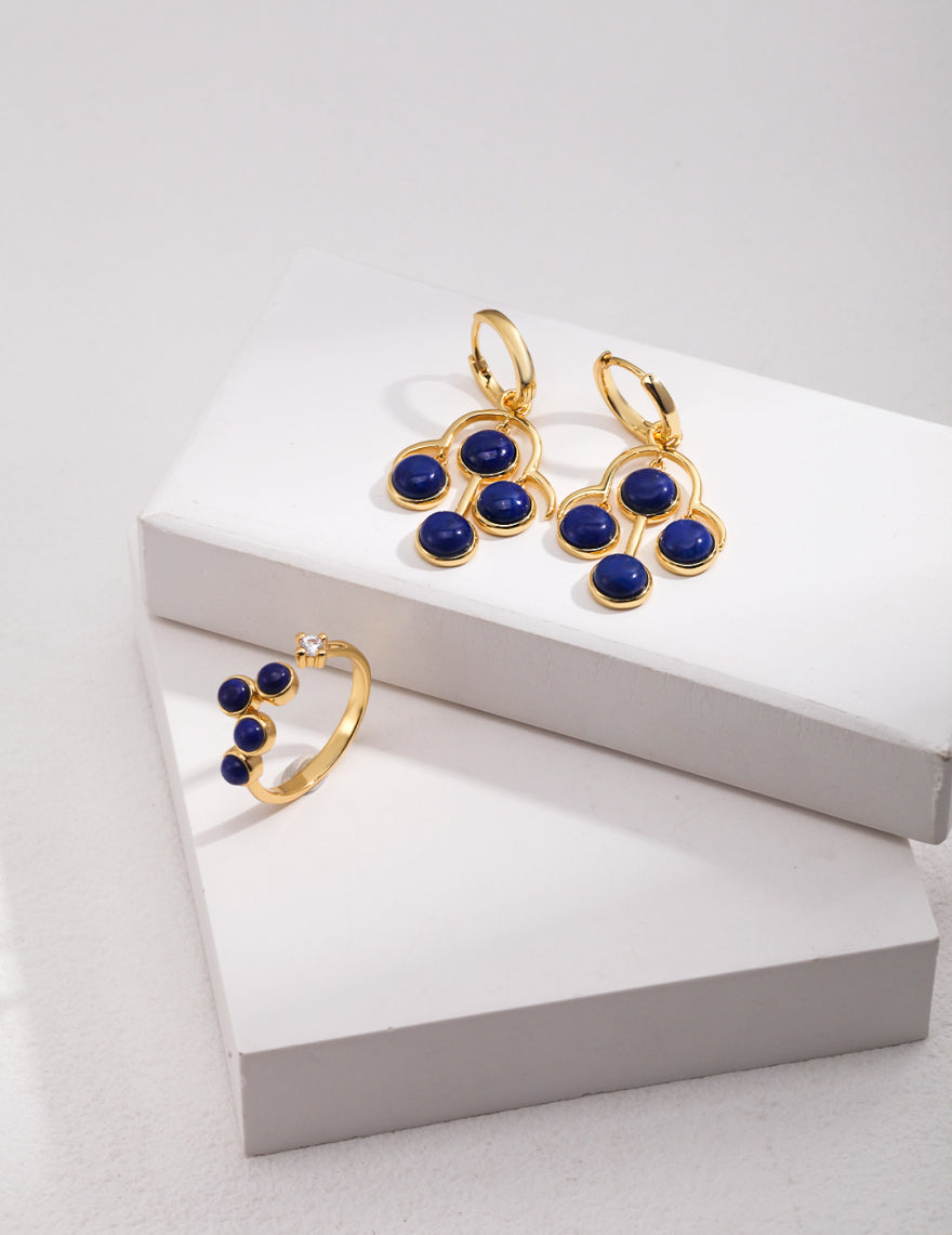 Midnight Bloom Lapis Lazuli Ring