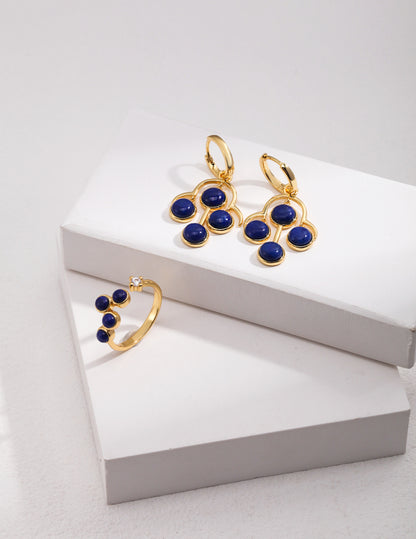 Midnight Bloom Lapis Lazuli Ring