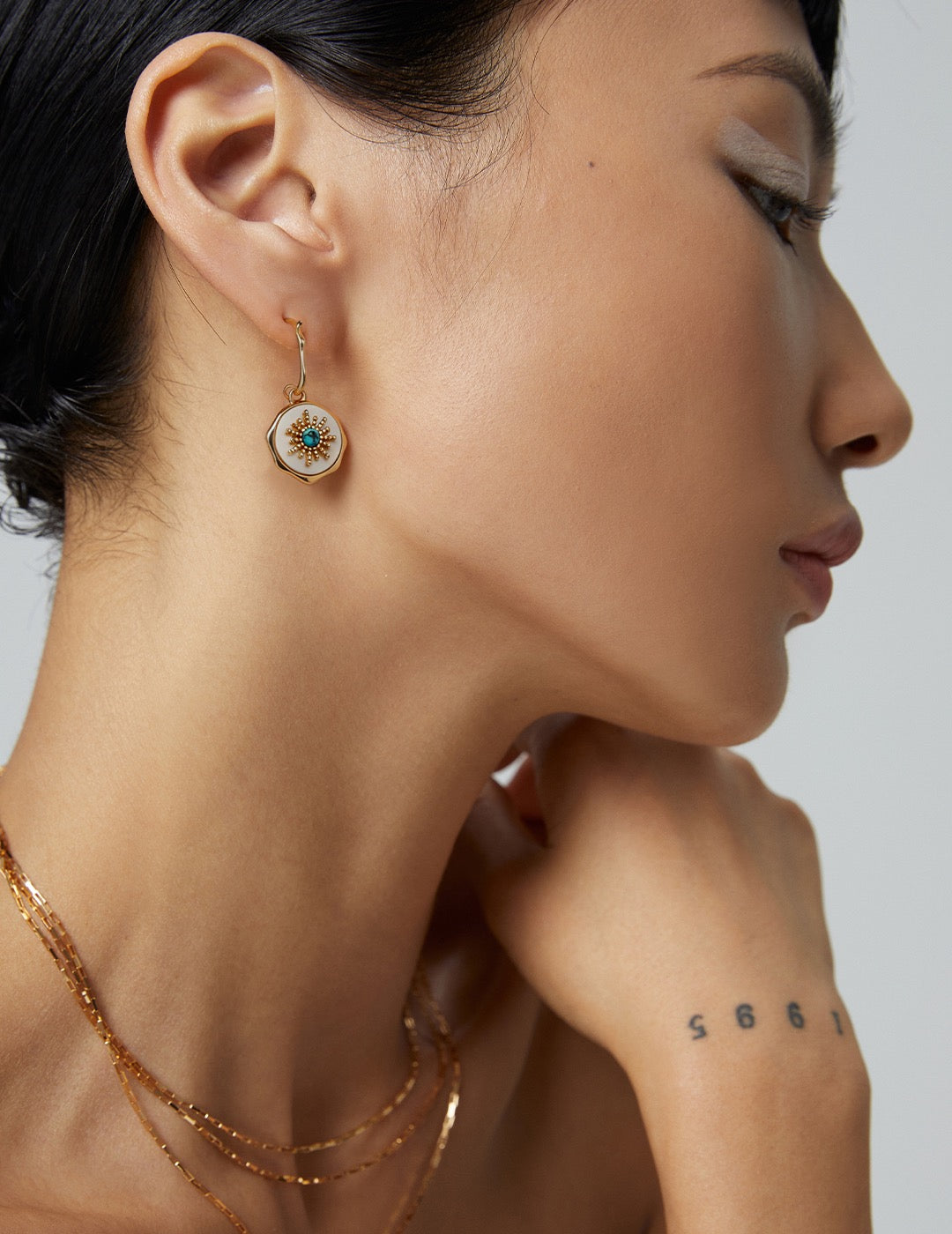 Boho Sunstone Drop Earrings