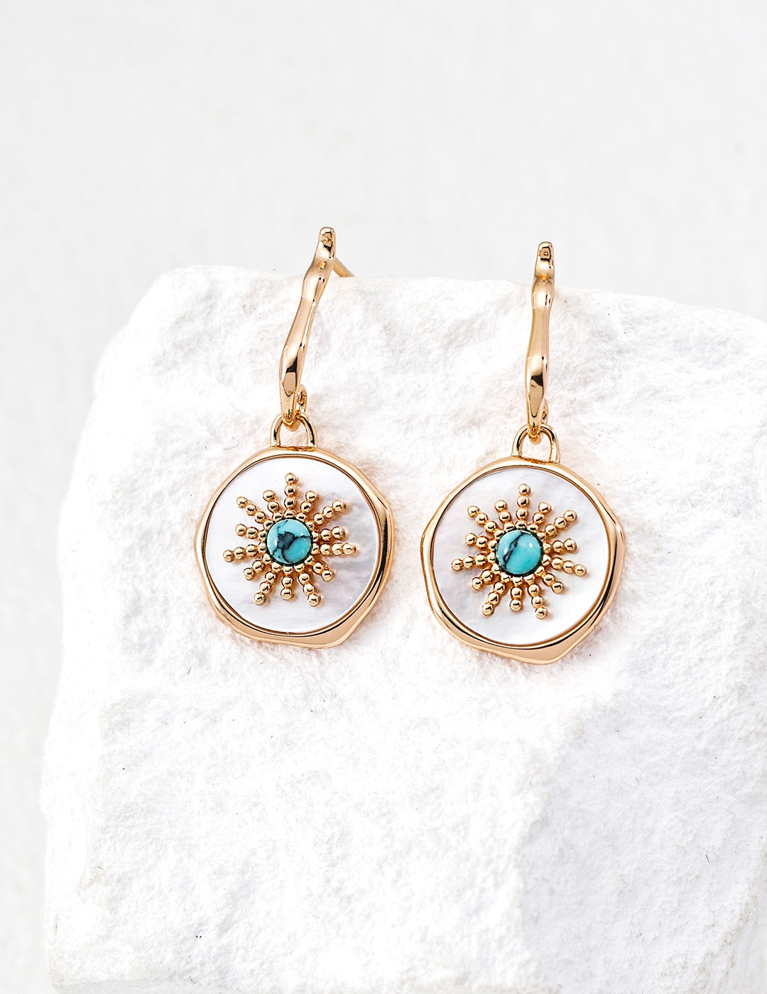 Boho Sunstone Drop Earrings