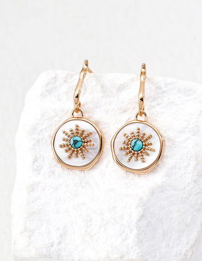 Boho Sunstone Drop Earrings