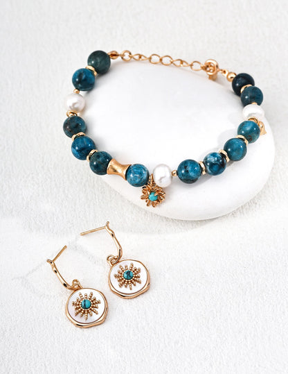 Boho Sunstone Drop Earrings