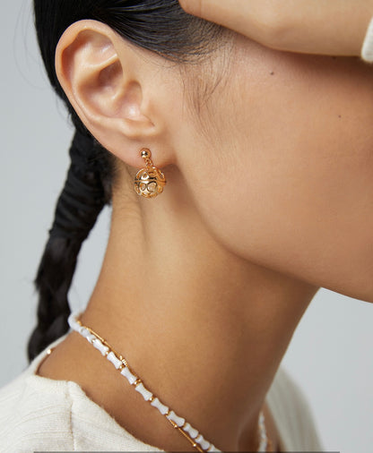 Ivory Gold Beaded Necklace & Bracelet Set