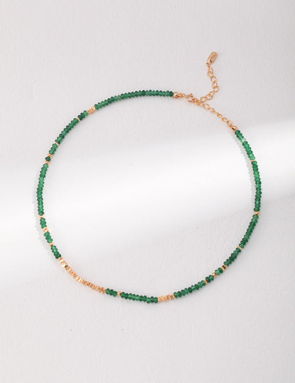 Emerald Glow Duo – Necklace & Bracelet Set