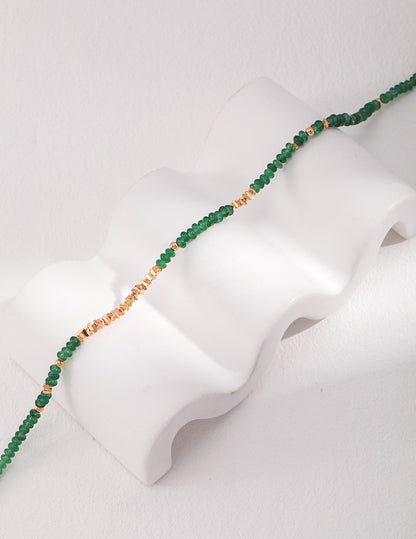 Emerald Glow Duo – Necklace & Bracelet Set