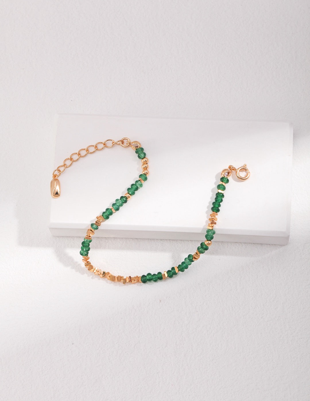 Emerald Glow Duo – Necklace & Bracelet Set
