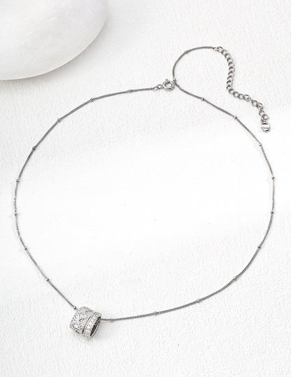“S925 Sliding Zircon Pendant – Sparkle in Motion.” “Vintage Shine – Movable Zircon Charm Necklace.”