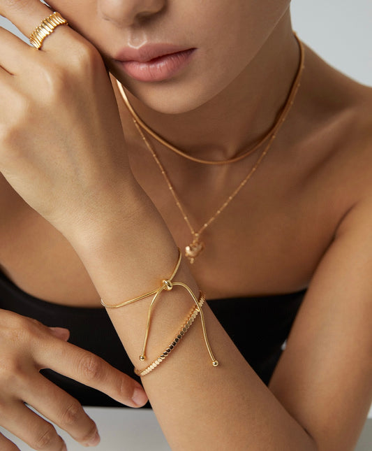Sleek Adjustable Chain Set — Necklace & Bracelet