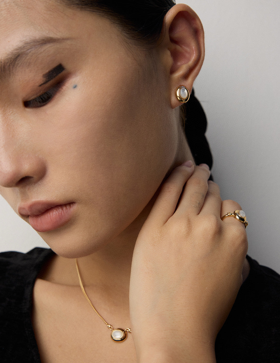 Luna Grace 925 silver necklace, earrings, and ring