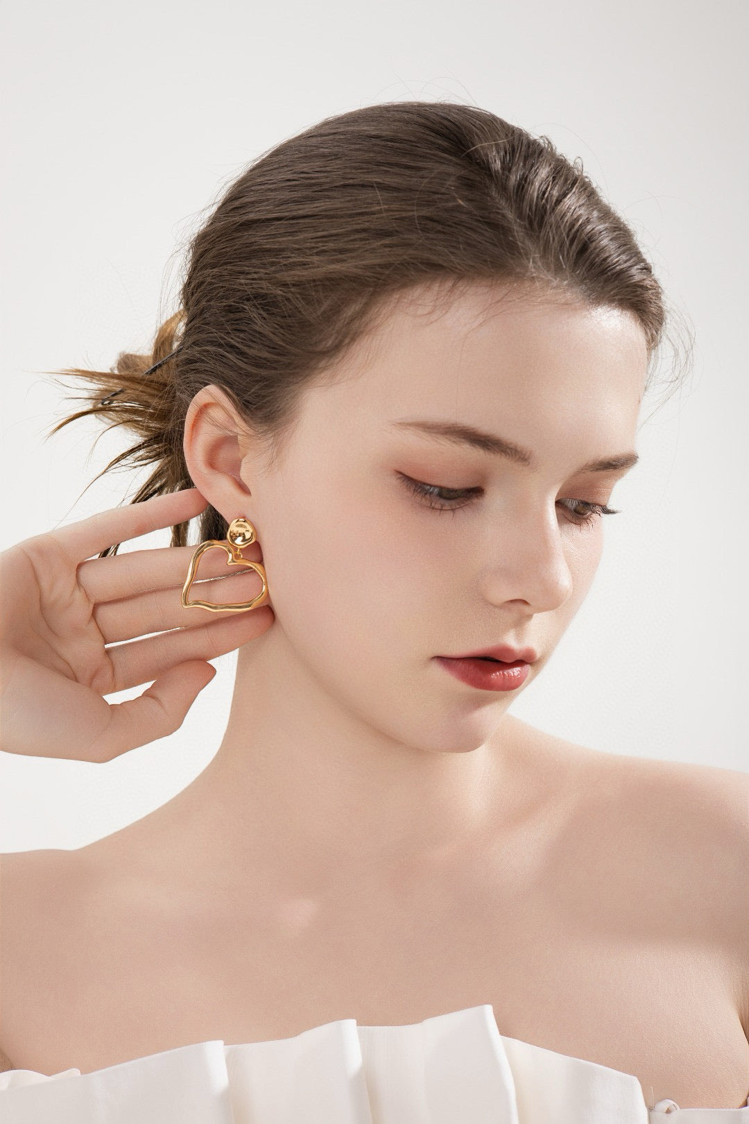 Twist of Heart Earrings and necklace