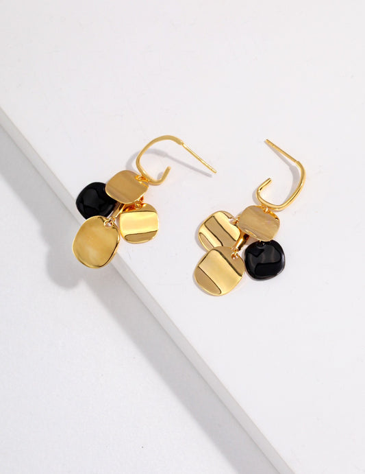 S925 Silver Enamel Drop Earrings — Light, Playful & Elegant