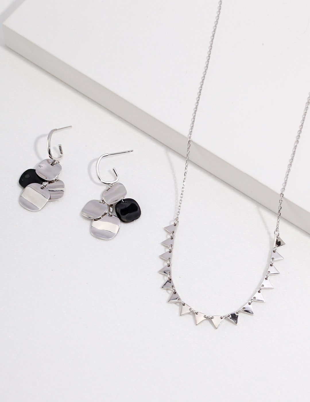 S925 Silver Enamel Drop Earrings — Light, Playful & Elegant