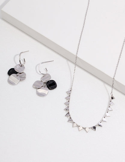 S925 Silver Enamel Drop Earrings — Light, Playful & Elegant