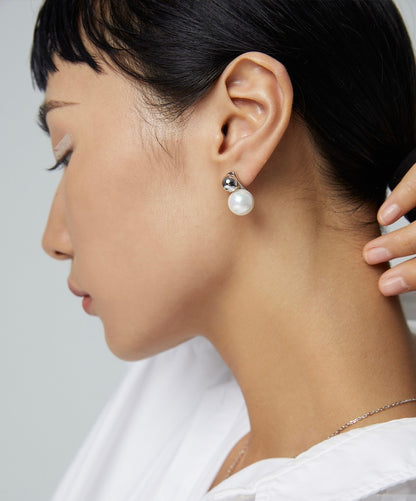S925 Silver Pearl Drop Earrings — Elegant for Every Day