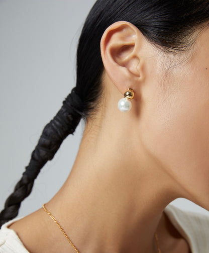 S925 Silver Pearl Drop Earrings — Elegant for Every Day