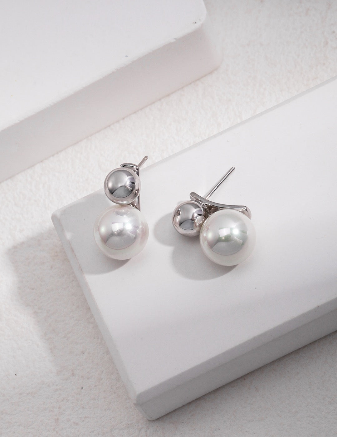 S925 Silver Pearl Drop Earrings — Elegant for Every Day