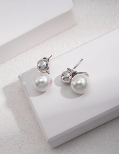 S925 Silver Pearl Drop Earrings — Elegant for Every Day