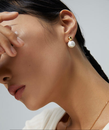 S925 Silver Pearl Drop Earrings — Elegant for Every Day