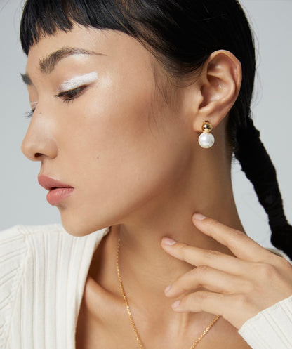 S925 Silver Pearl Drop Earrings — Elegant for Every Day