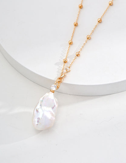 Celeste “Baroque Pearl Drop necklace