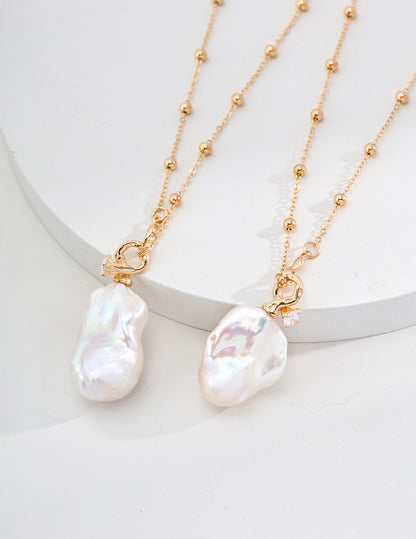 Celeste “Baroque Pearl Drop necklace
