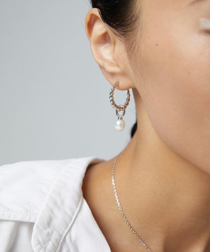 Twisted Pearl Drop Hoops – 2-in-1 elegance for every moment