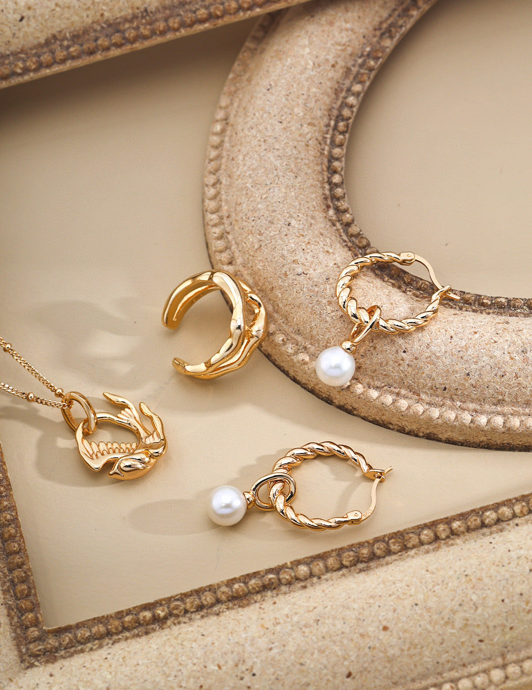 Twisted Pearl Drop Hoops – 2-in-1 elegance for every moment