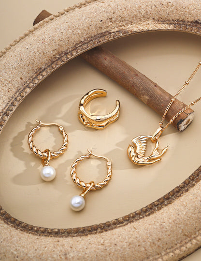 Twisted Pearl Drop Hoops – 2-in-1 elegance for every moment