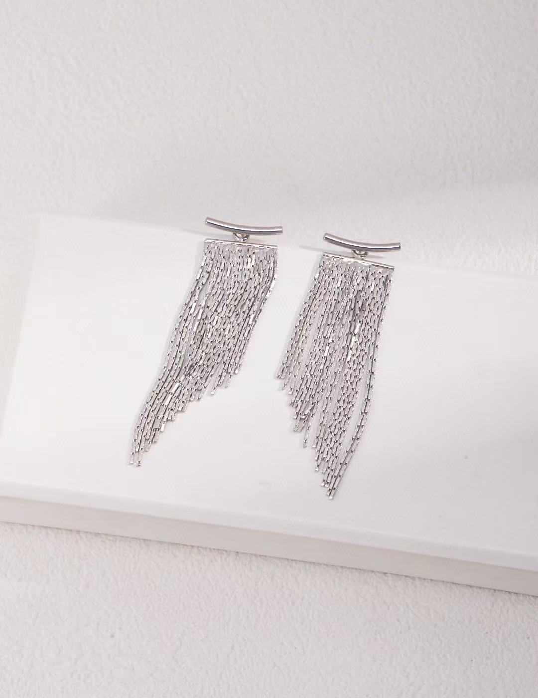 S925 silver detachable vintage earrings