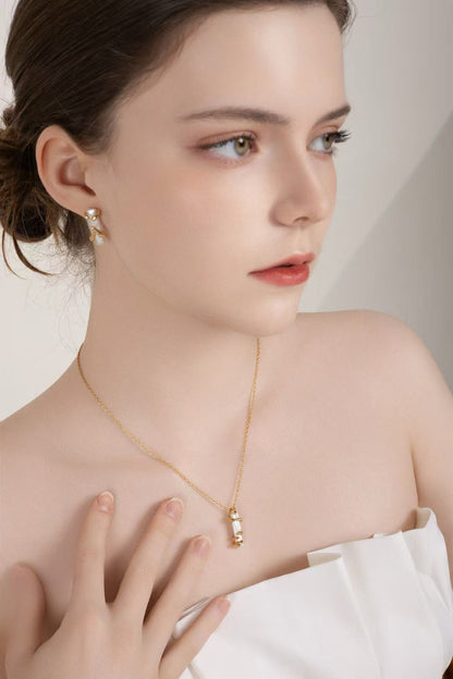 S925 Silver/gold plated/Small strips of natural pearl earrings ,necklace ,ring