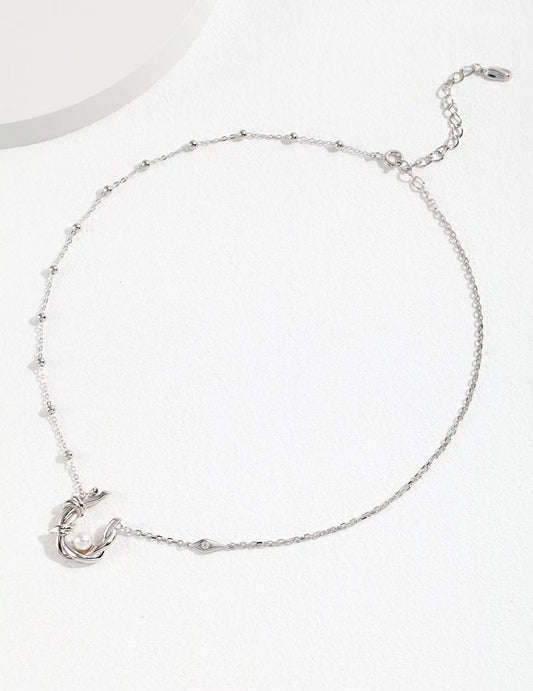 S925 Silver/gold plated/Zircon, Freshwater Pearl/Braided Pendant Necklace, Ring