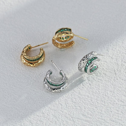 Elegant Textured Hoop Earrings